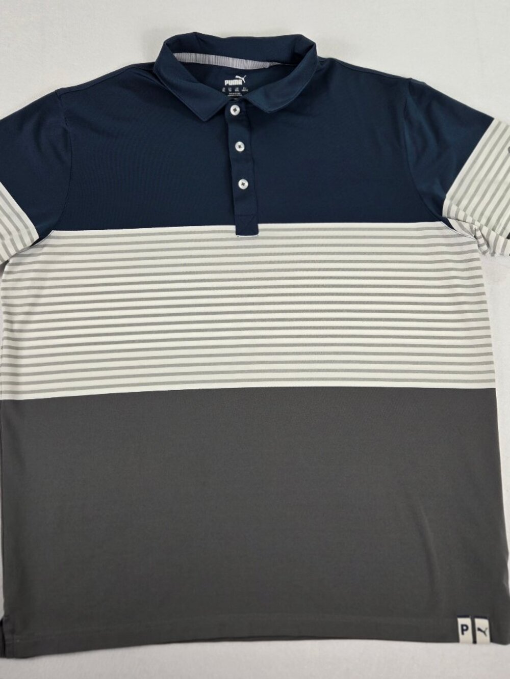 Puma Men's Striped Polo Shirt Size XL